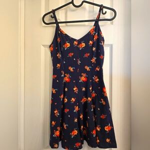 UO Kimchi Blue - Floral Navy Blue Romper